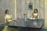 Thomas Wilmer Dewing Canvas Paintings - A Reading